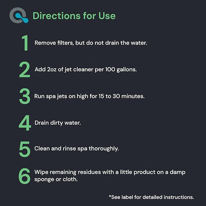 Spa Jet Cleaner for Hot Tub - Spa Jet Line Cleaner for Hot Tubs & Jetted Tub Cleaner to Keep Your Jets Clean - Fast Acting Spa Flush for Hot Tub (Jet Line Cleaner - 1 Quart)