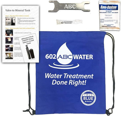 AFW Filters Built Fleck 5600sxt 48,000 Black SPACE SAVER Water Softener (10% Resin)