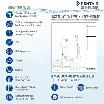 Pentair OMNIFilter Undersink 4-Stage Reverse Osmosis Water Filtration System