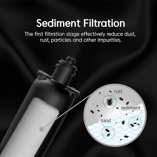 Pureal PPF-1020 Under Sink Sediment Water Filter Cartridge, 10 Inch | NSF/ANSI 42 & 372 Certified. Alkaline Ceramic with Mineral. Removes Sand, Rust & Dirt. Improves pH Balance. Made in Korea.