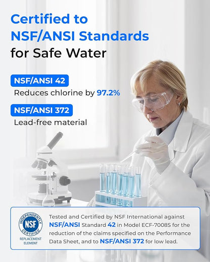 Waterdrop C08A Water Filter Replacement for PUR® Faucet Filter, 2 Pack | Compatible with All PUR® PLUS Water Filter, PUR® PLUS RF9999® Faucet Water Filter, NSF 42 Certified, 6-Month, 600-Gallon