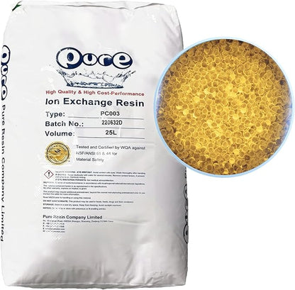 One Cubic Foot, single bag Replacement for Water Softener Ion-exchange, cation Resin 8% Crosslinked 1 Cu Ft