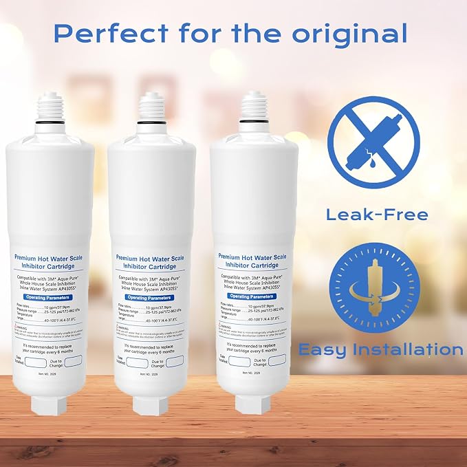 AP431 Cartridge, Replacement for Aqua-Pure Whole House Scale Inhibition Inline Water System Helps Prevent Scale AP430SS, 2 Pack (2, White)