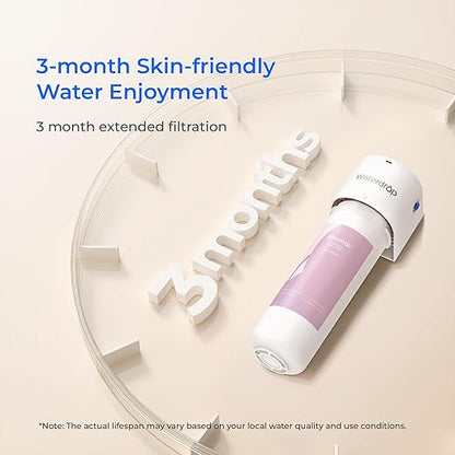 Waterdrop BFU2 Bathroom Sink Water Filter for Skincare, Reduces Chlorine & Scale in Water, Reduces Skin Redness and Irritation, 4-Stage Filtration, for Cold Water Supply Only