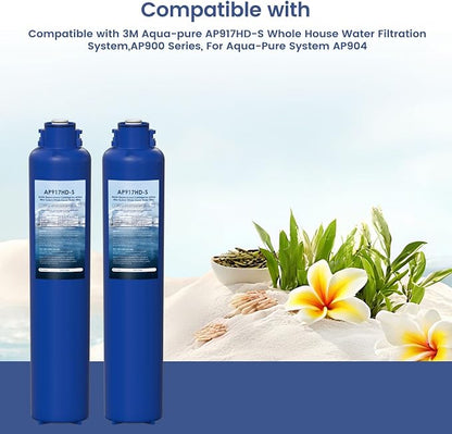 AP917HD-S AP904 Whole House Sanitary Quick Change Replacement Water Filter Compatible with 3M Aqua-Pure AP904 System, 100,000 Gallons 2 Pack