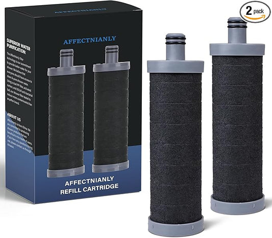 Carbon Shower Filter Cartridge 2PCS, Compatible with Shower Filter System, Reduces Chlorine, Heavy Metals & Impurities