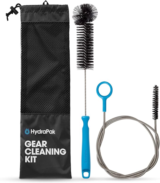 HydraPak Gear Cleaning Kit - Bristle and Wire Tube Brush Set - BPA & PVC Free - Cleans Hydration Reservoirs and Bladders, Water Containers