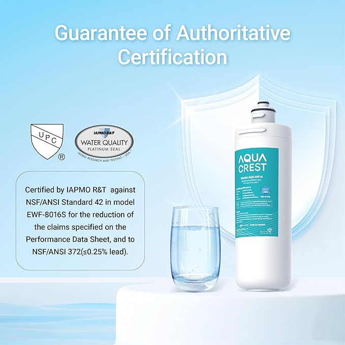AQUA CREST OCS2 Under Sink Water Filter, Replacement for Everpure OCS2, 2CB5, 2H-L, 2CB-GW, ADC, OW2-Plus, EV9618-02, EV9634-26, EV9634-01, EV9617-05, Aquverse A100, NSF/ANSI 42 Certified