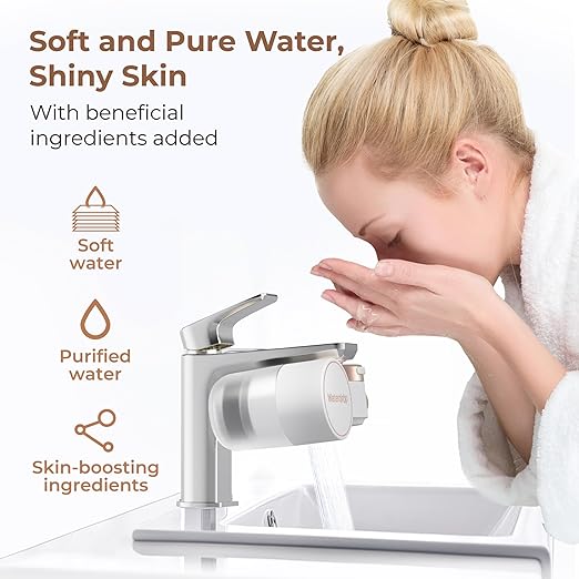 Waterdrop BFT1 Skincare Bathroom Sink Filter, Water Filter for Sink Faucet, 0.000001 mm, Reduces 99.9% Chlorine, Skin Redness & Scale Control, Water Softner, NSF Certified (1 Filter Included)