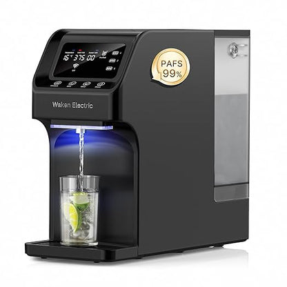 Waken Electric Reverse Osmosis Water Filter Countertop, UV Water Filtration System, 8-Stage RO Filtration Real Time TDS Display, BPA Free, PFAS, Lead & TDS Reduction (Obsidian Black)