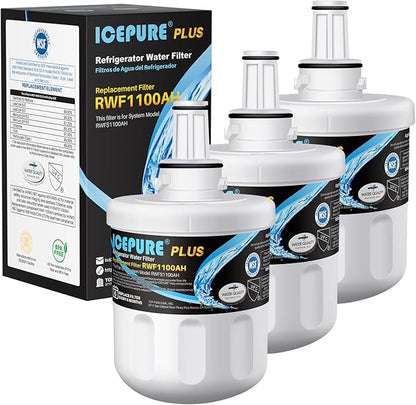 ICEPURE PLUS Remove Heavy Metals NSF/ANSI 53&42 NSF/ANSI/CAN 372 DA29-00003G Replacement for Samsung DA29-00003B DA29-00003A, DA29-00003D DA29-00003F DA97-06317A, HAFCU1, WF289, WSS-1, 3PACK
