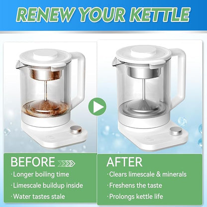 Kettle Descaler Tablet, Kettle Cleaner Remove Hard Water & Mineral Buildup, Hardwater Stains, Citric Acid for Cleaning & Descaling Water Distillers, Boilers, Limescale Remover For Kettles