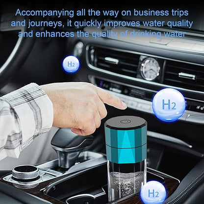 Hydrogen Water Ionizer Machine 208ml Portable Generator 6000-8000 PPB PEM Technology Glass Health Cup Silver