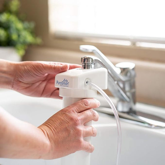 PuroSmart High Flow RO System Home Water Treatment System | Compact RO System Mounts Directly onto Faucet | Great for Apartments & Rentals | Applied Membranes PSFM50 (Faucet Mount RO System)…
