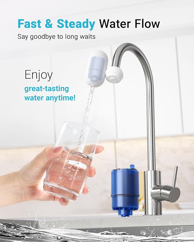 AQUA CREST Faucet Filter Replacement for All PUR®Plus Water Filter Replacement, PUR® Filter Replacement RF-9999®, NSF 42 Certified, 600-Gallon Long Lifespan, 2 Pack, Packaging May Vary