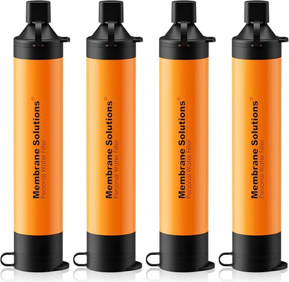 Membrane Solutions Straw Water Filter S1, NSF/ANSI 42&372&401 certificated, Survival Filtration Portable Gear, Emergency Preparedness, Supply for Drinking Hiking Camping Team Family Outing