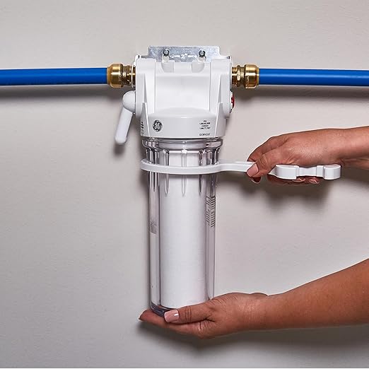 GE Whole House Water Filtration System & Basic Filter | Reduces Sediment, Rust & More | Install Kit & Accessories Included | GXWH20T, FXUSC