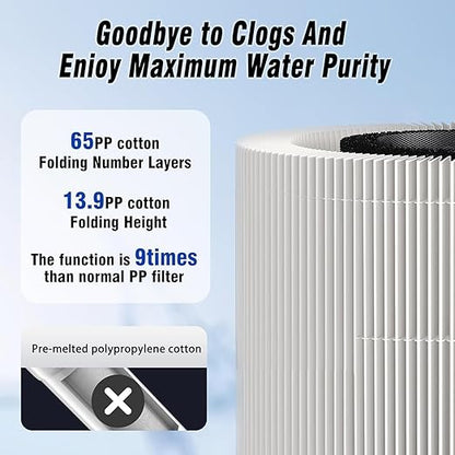 Vortopt Q1 10000 Gallon Water Filter,Reduces Chlorine,Lead,Bad Taste & Odor,Undersink Water Filter Systems Direct Connect to Kitchen Faucets,NSF/ANSI 372/42 Certified,1 Year.