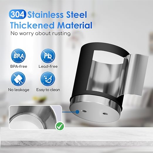 Purewell 3-Stage 0.01μm Ultra-Filtration Gravity Water Filter System, NSF/ANSI 42&372 Certification, 304 Stainless Steel Countertop System with 2 Filters and Stand, Reduce 99% Chlorine, 2.25G, PW-OB