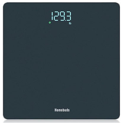 Homebuds Bathroom Scale for Body Weight, High Precision 0.1lb by Professional Factory Since 2001, Weight Scale LED Display and Step-On, 3*AAA Batteries Included, 400lb/182kg, Blue