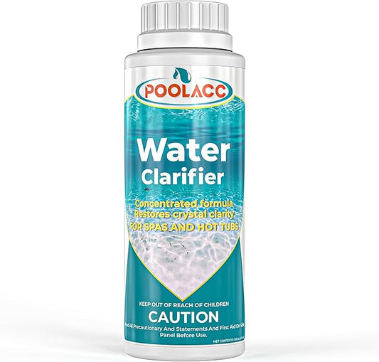POOLACC Spa Clarifier Hot Tub - Clears Cloudy Water, Improves Filter Efficiency, Keeps Your Spa Balanced - Highly Concentrated Spa Hot Tub Chemical Water Clarifier, Fit All Spas & Hot Tubs - 16 Oz