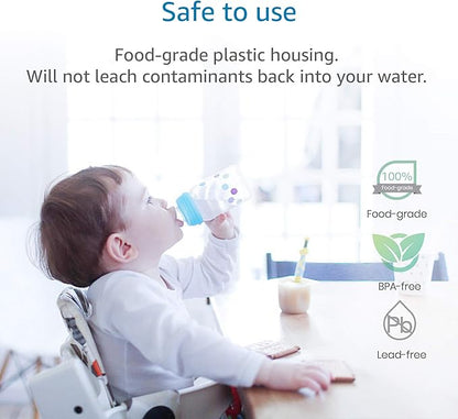 AQUA CREST 9601 Water Filter, Replacement for Moen 9601 ChoiceFlo 9600, 9602, 9500, 9501, 9502, Compatible with Moen Sip Filtered Kitchen Faucets, 750 Gallons or 6 Months, 2 Pack
