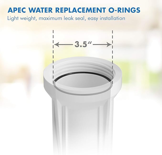 APEC Water Systems Set 3 Pcs 3.5" O.D. Replacement ORing for Reverse Osmosis Water Filter Housings with Lubricant