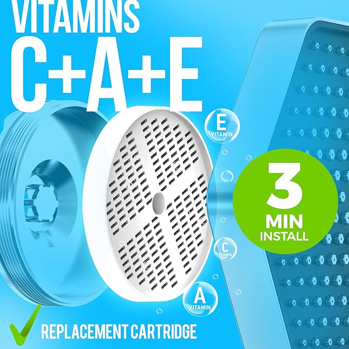 AquaHomeGroup Vitamin C + E + A Replacement Cartridge For Hexagon Shower Head