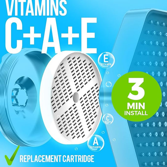 AquaHomeGroup Vitamin C + E + A Replacement Cartridge For Hexagon Shower Head