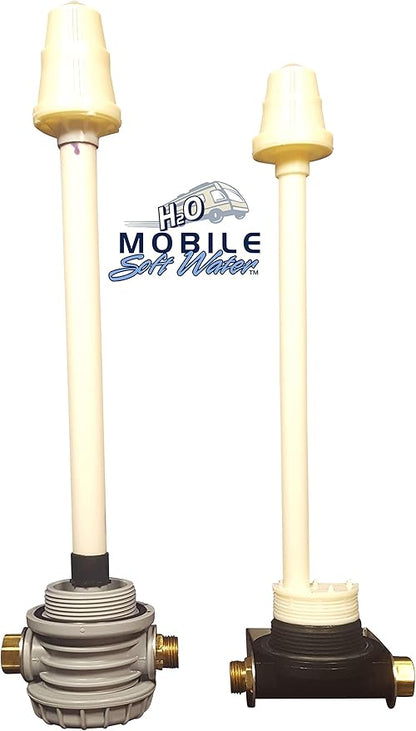 16,000 Grain Mobile Soft Water RV, Portable Softener, Premier Tank Head with 2” Salt Port, NSF 61 Brass GHC, for RV, Car Wash, Boating and Home use. with 4ft-1/2 ID Hose, Test Strips, and 'Y' Valve