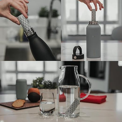 GOFILTR Magnesium Alkaline Water Infuser (2 Pack) 9.5 pH + Electrolytes for Any Water Bottle/Small Pitcher, 750 Refills / 3 Months, 2 Ionized Mineral Water Infusers