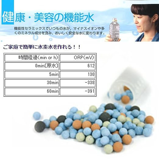Nagano Ceramics Hydrogen Water Stick, Made in Japan, Hydrogen Reduction, Ceramic Ball, Plastic Container