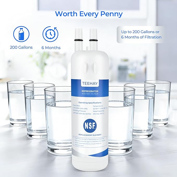 TEEHAY 9081 Water Filter Replacement, Compatible with Whirlpool P5WB2L, P4RFWB, Kenmore P4RFKB2, Kenmore 9930, 46-9930, 9081, 46-9081, 9930P, 469930, 04609930000 (3 Pack)