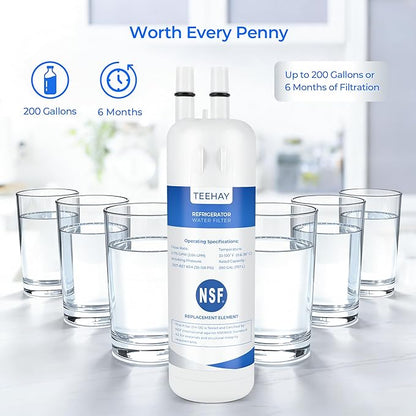 TEEHAY 9081 Water Filter Replacement, Compatible with Whirlpool P5WB2L, P4RFWB, Kenmore P4RFKB2, Kenmore 9930, 46-9930, 9081, 46-9081, 9930P, 469930, 04609930000 (3 Pack)