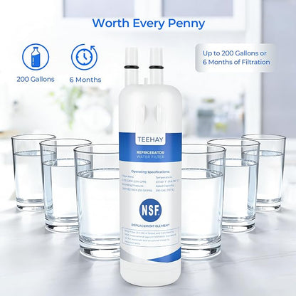 TEEHAY 9081 Water Filter Replacement, Compatible with Whirlpool P5WB2L, P4RFWB, Kenmore P4RFKB2, Kenmore 9930, 46-9930, 9081, 46-9081, 9930P, 469930, 04609930000 (4 Pack)