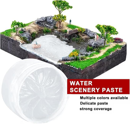 150ml Water Scenery Paster, Paint Mediums & Additives, Water Effect Paste, Suitable For Rivers, Oceans, Lakes, Static Scenes - Model For Aquariums (Transparent)