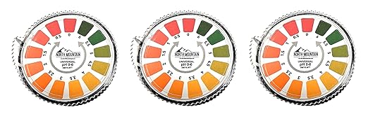 North Mountain Supply pH Test Strips Roll- 0.0 to 6.0 pH Range - Essential for Homebrewing and Cheese Making - 16 Foot Roll - 3 Pack