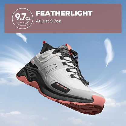 NORTIV 8 Women's Lightweight Hiking Shoes Quick Laces Outdoor Fashion Sneakers Gladiator