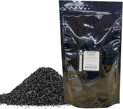 HomeBrewStuff - Granular Activated Carbon, 1 lb – Coconut Shell Carbon Filter Media for Home Distilling, Spirit Polishing, Aquarium Filters, Water Filtration & Odor Reduction