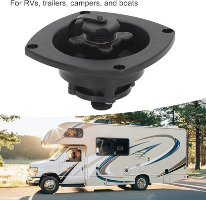 RV City Water Inlet, Wall Mounted RV City Water Inlet Filler Connection Pressure Regulator, City Water Hookup for Marine Motorhome Trailer Boat (Black)