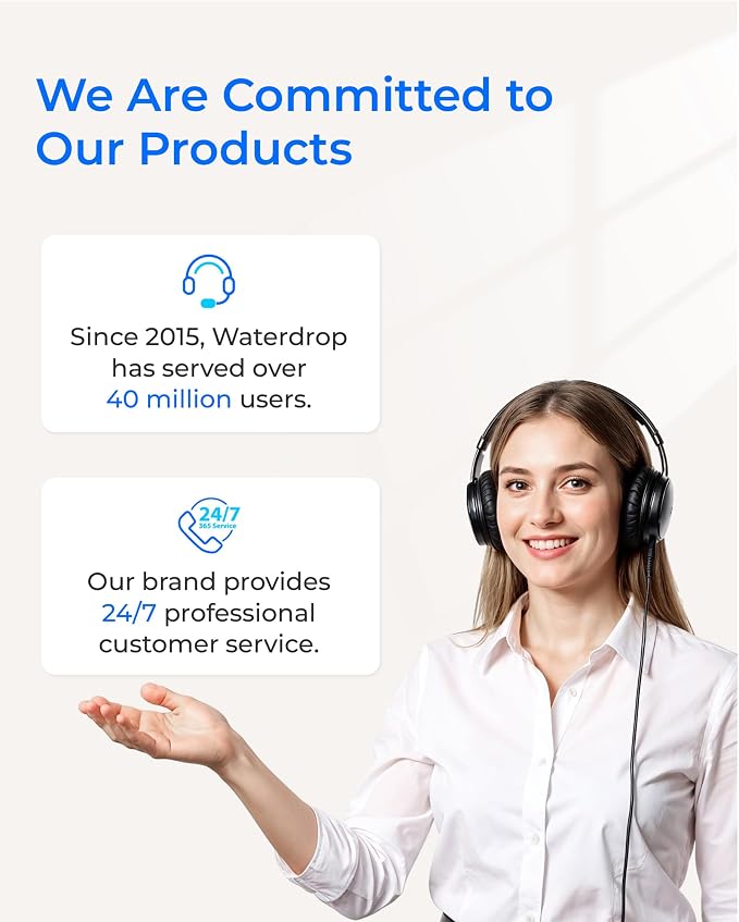 Waterdrop RF10-UF Water Filter Replacement for WD-10UA/10UA-UF/10UB/10UB-UF | Reduces PFOA/PFOS, Lead, Chlorine, Bad Taste & Odor, 0.01 μm, 1 Year, 1 Pack (Not Compatible with TSA-UF)