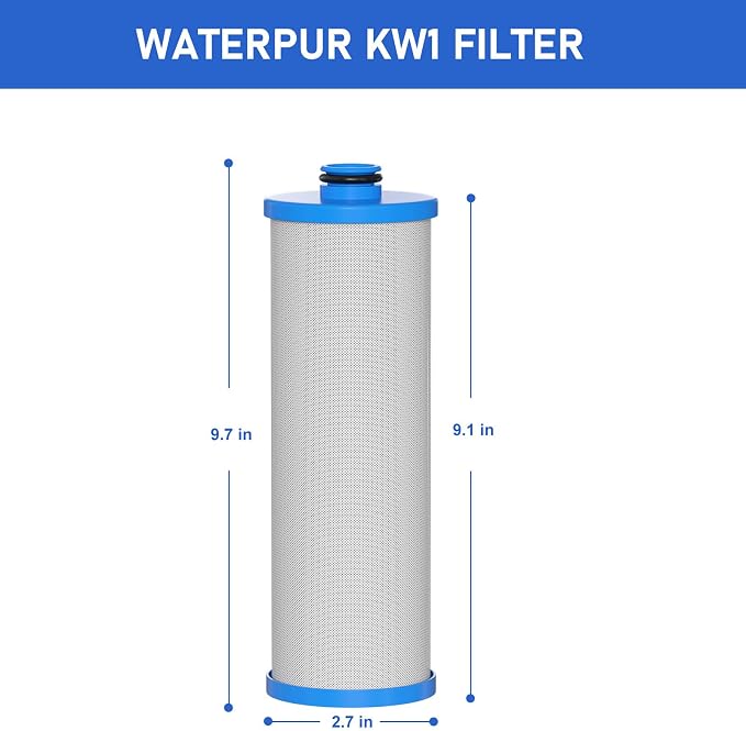 KW1 RV Water Filter 2.5 x 10" Compatible with RCS/FR1 Housing Replaces KW1 and FRE-10-BN Filtration Systems, 3-Pack