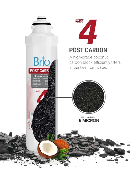 Brio Water Cooler Filter Replacement - Stage-4: Post Carbon Block - for Brio model CLPOUROSC420RO