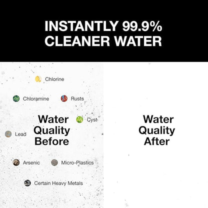 Filterbaby Pro Series Replacement Shower Filter Cartridge, Activated Carbon Fiber Refill for Pro Shower Filter, Lab Tested to Reduce up to 99% of Chlorine,Chloramine and Certain Heavy Metals (1 Pack)