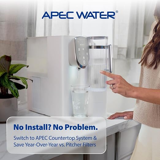 APEC Water WQA Certified 5-Stage Under Sink Reverse Osmosis Water Filter System, Brushed Nickel, Certified Ultra Safe Drinking Water Filter System, Reduces 99.99% of Contaminants, DIY Install