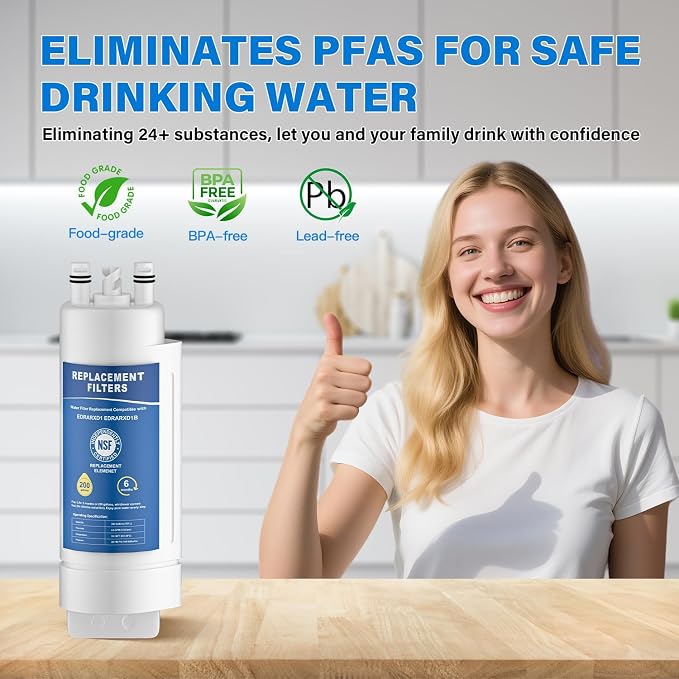 EDRARXD1 Water Filter Replacement, Compatible with Whirlpool EDRARXD1, Everydrop Filter A, EDRARXD1B, WRMF3636RZ, WRMF3636RW, WRMF3636RB, 1 Pack
