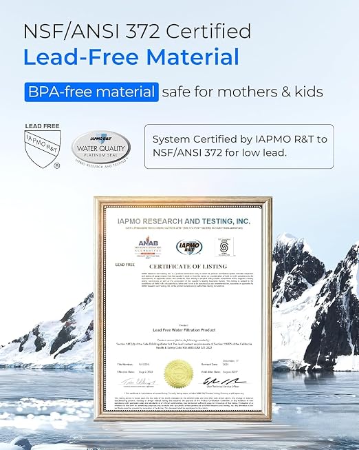 Waterdrop WHF21-PBL 2-Stage Whole House Water Filter System, 5 Micron | Highly Reduces Lead, PFAS and Heavy Metals, Taste, 5-Stage Filtration, with Carbon and Sediment Filter, 1" Inlet/Outlet