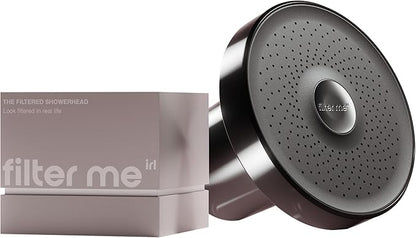 Filter Me IRL Filtered Shower Head - Removes Chlorine, Hard Minerals & Harmful Substances - Reduces Hair Fall, Acne & Breakouts - Improve Skin & Hair Health, Premium Water Pressure Showerhead | Black