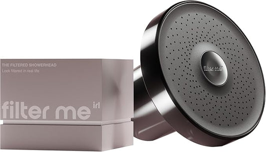 Filter Me IRL Filtered Shower Head - Removes Chlorine, Hard Minerals & Harmful Substances - Reduces Hair Fall, Acne & Breakouts - Improve Skin & Hair Health, Premium Water Pressure Showerhead | Black