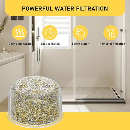 4 Pack Shower Head Filter Replacement Cartridge Compatible with All Canopy Fixed & Handheld Filtered Shower Head, Shower Filter For Hard Water